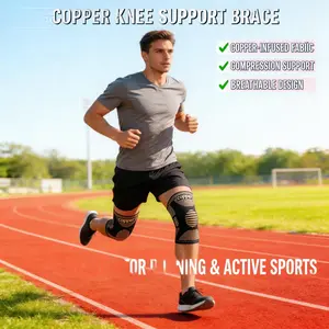 2pack-Compression Knee Sleeves for Men and Women-Copper Knee Braces for Pain Relief, Sports and Daily Recovery, Knee Pain Relief and Active Sports Support