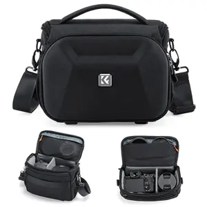K&F CONCEPT Camera Sling Bag - Crossbody Shoulder Bag with Hardshell Protection, Tripod Holder, Stabilizer, SD Card Slot and Accessories for Canon, Nikon, Sony DSLR, SLR, Mirrorless Cameras and Lenses