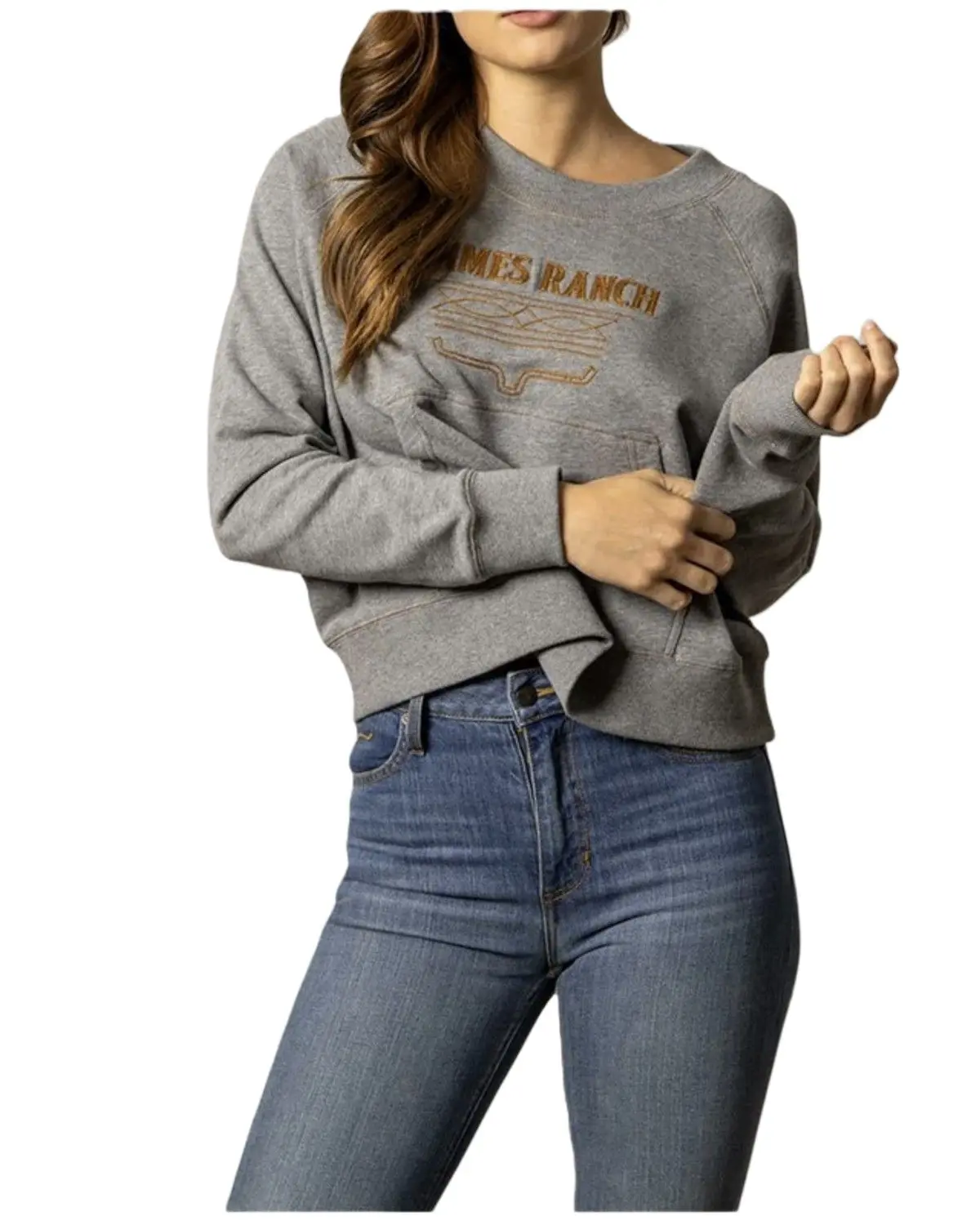 Kimes Ranch Women's Women'S Lexie Logo Embroidered Crewneck - Wsw0000019-Gry