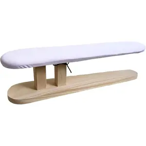Tabletop Ironing Board Padded Small with Wooden Base Chest and Sleeve for Tailor Household Laundry Room Apartment