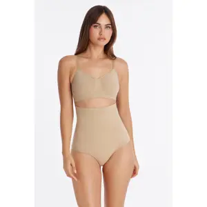 Nova Sculpt Seamless Strong Compression High Waisted Brief - Sand