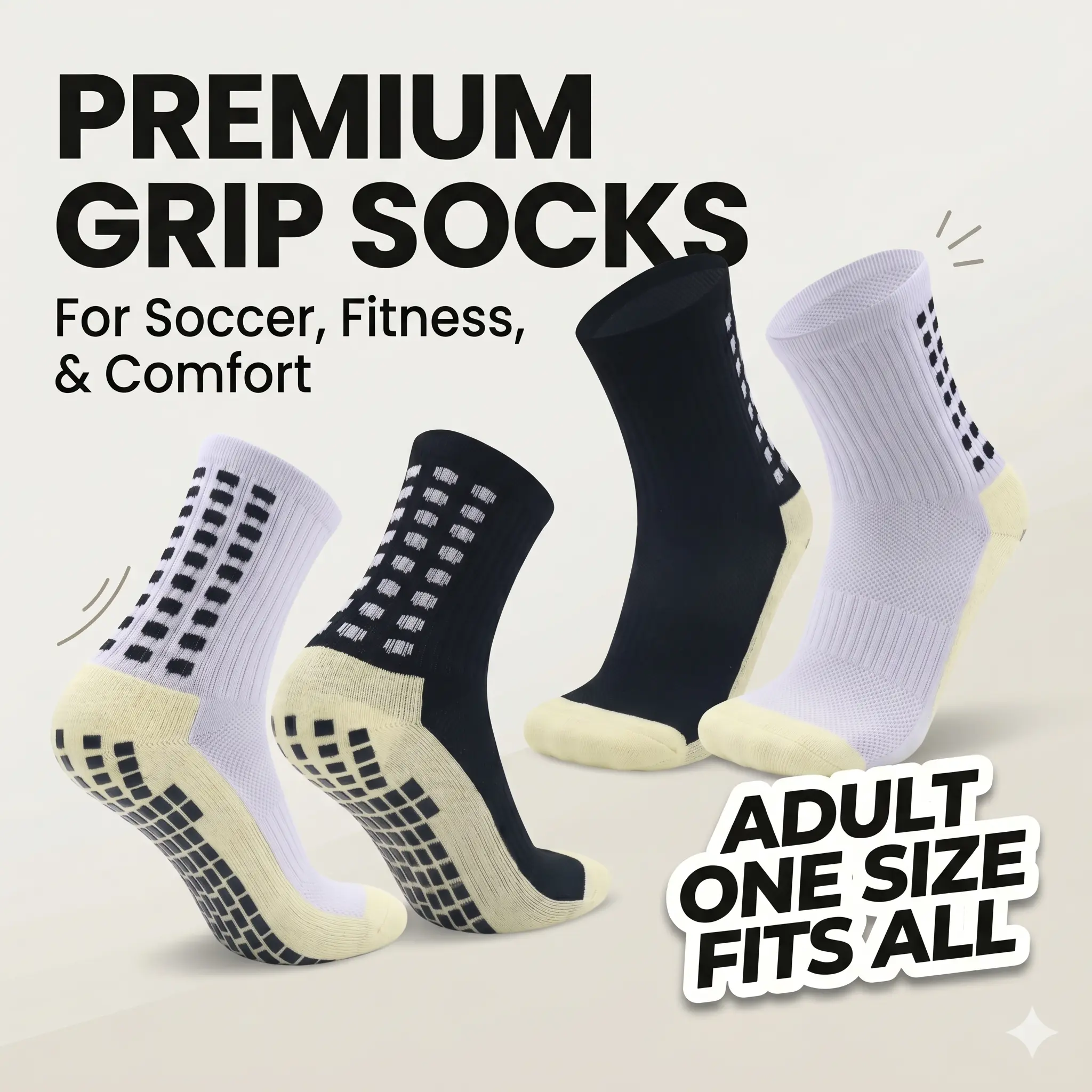 3 Pairs Sports socks, unisex running compression socks, quick-dry non-slip sweat-wicking socks, thickened antibacterial sweat-wicking socks