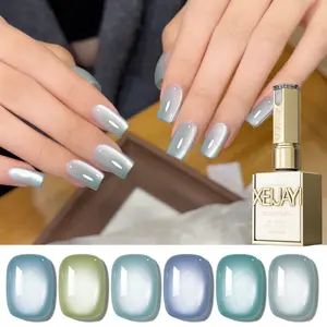 1PC 15ML Mint Mambo Cat'S Eye  Series Offers Six Vibrant Colors for Nail Art. Stylish Salon Cat'S Eye Design with Artistic Gel, Featuring a Shiny Luster And Dazzling , Perfect for Women'S Nail Art DIY Projects Polish Cutics Manicure Cosmetic