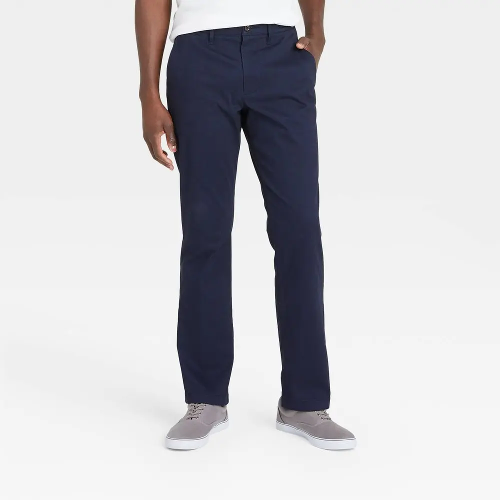 Goodfellow & Co Men's Mid Rise Straight Leg Slim Straight Chino Pants Stretch Goodfellow & Co Men's Mid Rise Straight Leg Slim Straight Chino Pants Stretch