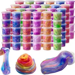Summer Spring Gift Galaxy Slime Toy 72pack Party Favors for Kids, Rich Colored, Stress Relief Toy for Girls Boys, Easter Basket Stuffers, Christmas Stocking Stuffers