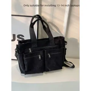 Large Capacity Multi-Pocket Mommy Bag, Simple Design Crossbody Shoulder Bag for Women, Casual Daily Use Work Bag, Crossbody Tote Bag
