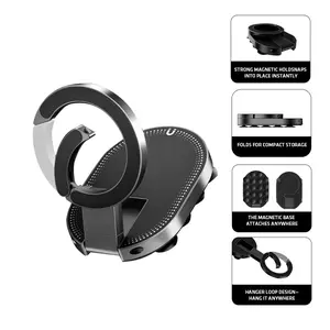 Rotatable Magnetic Suction Small Phone Holder Desktop/Wall Dual Use Strong MagLock Compatible with iPhone 17/16/15/14 tiktokshopspringglowup,summervibes