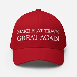 Make Flat Track Great Again Flexfit Hat (Red)