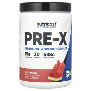 Nutricost Performance, PRE-X, Xtreme Pre-Workout Complex, Watermelon, 15.6 oz (438 g)