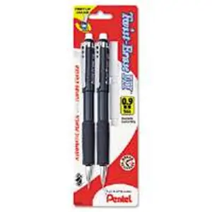 Pentel QE519BP2 Twist-Erase Iii Mechanical Pencil Assorted Barrels- 2 Per Pack