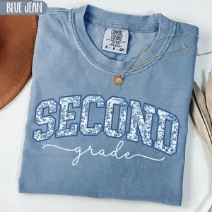 Comfort Colors Second Grade Teacher Shirt, Toile De Jouy 2nd Grade Tshirt, Second Grade Teacher Appreciation Gift, Elementary School Shirt