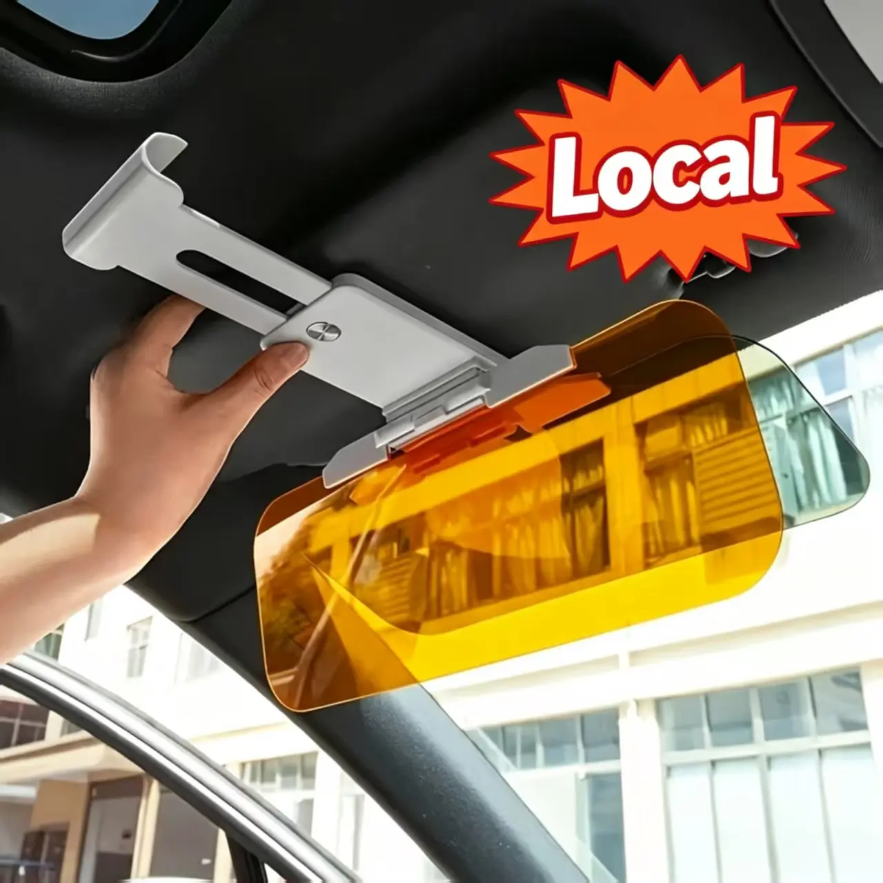 2 in 1 Car Sun Visor Day Night Anti-Glare Sunshade Extender Universal Auto Windshield Visor Anti-Dazzle Driving Mirror for Sedan SUV Truck