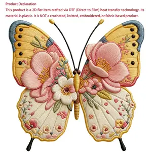 Colorful Butterfly Embroidery Patches, DIY Heat Transfer Stickers for Clothes, T-Shirts, Backpacks, Hats, Decorations, Birthday Gift