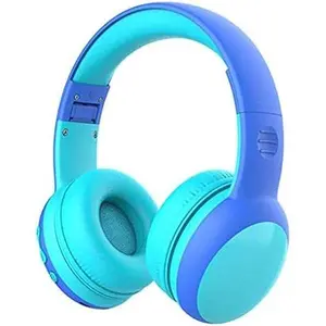 L-HPS029  Kids Bluetooth Headphones, Portable Wireless Headset for Kids, Bluetooth 5.3, Over-Ear Cat Ear Toddler Headphones with Microphone, 85dB Volume Limited, AUX Cord,40 Hours Playtime(Blue)