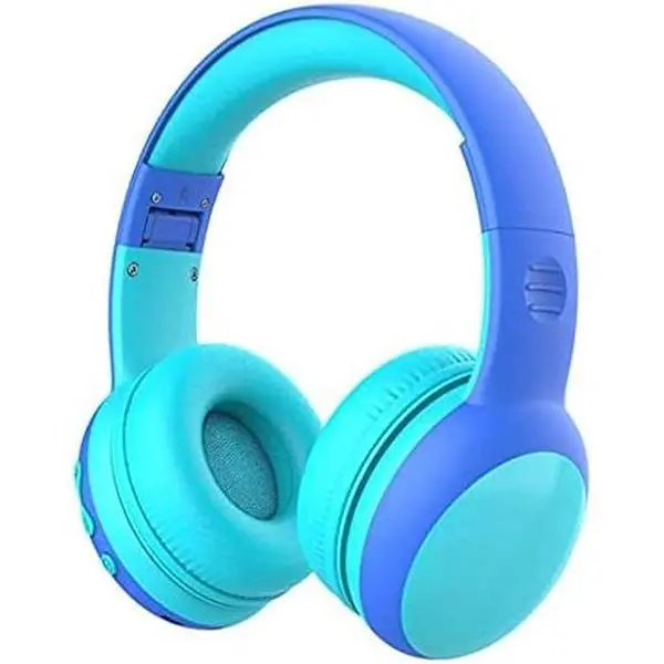 L-HPS029 Kids Over-Ear Cat Ear Bluetooth Headphones with Microphone - Bluetooth 5.3, 85dB Volume Lock, Adjustable Fit, 40H Playtime, Wired AUX Cable, Portable Toddler Training Audio Headset for Boys (Blue)