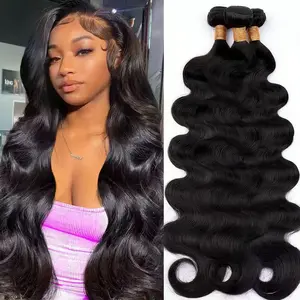 JOPEAR【14A Premium Upgraded】Body Wave Bundles Human Hair 1/3/4 Bundles Human Hair Natural Black Color Brazilian Virgin Weave Bundles Hair Extensions #Summer