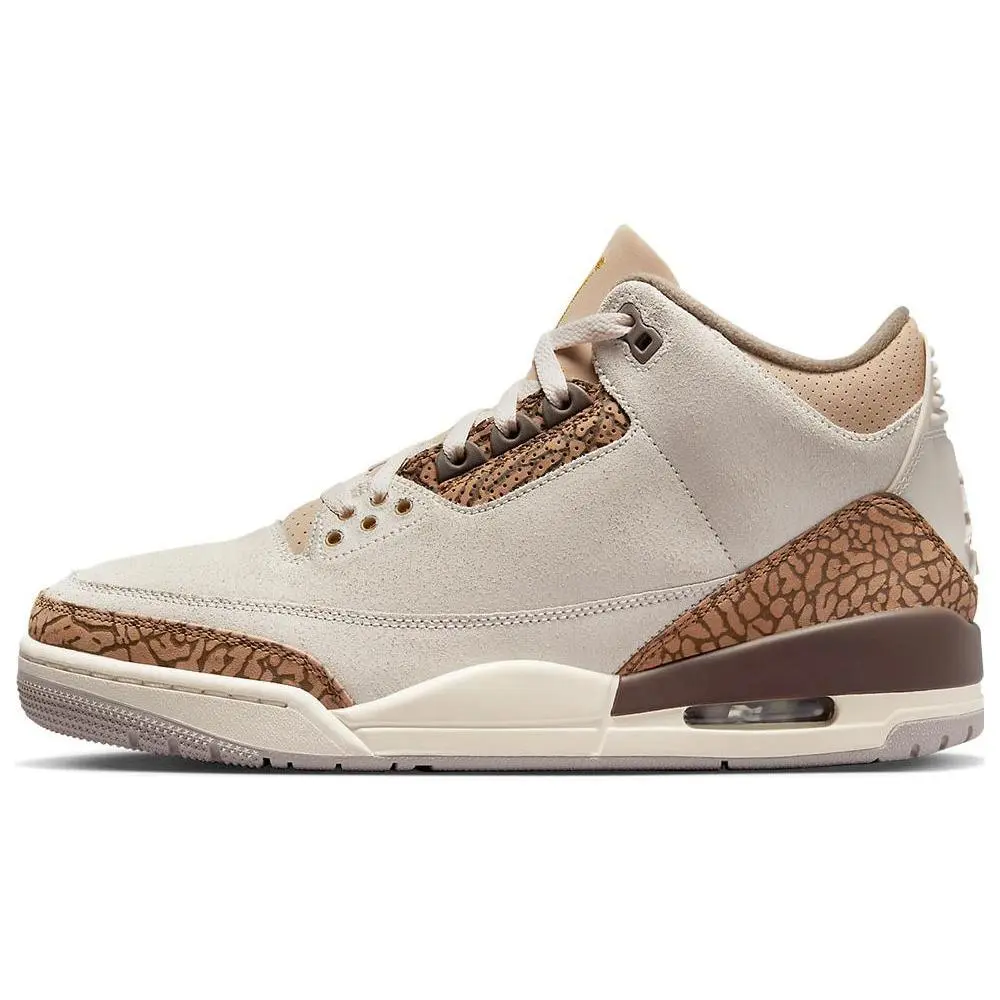 Jordan 3 Retro Palomino Mid Top Basketball Shoes Men's Light Orewood Brown Metallic Gold British Tan CT8532-102
