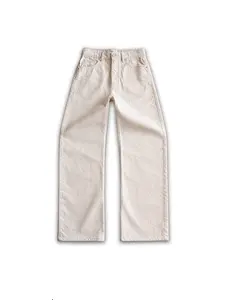 TOKYO STRAIGHT-WIDE LEG JEANS - Plain Minimalist Mid Waist Denim for All Seasons