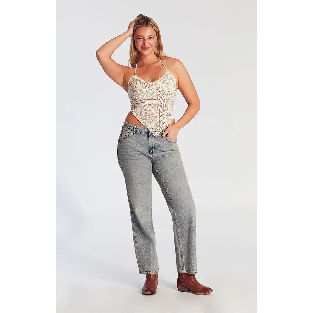 Pacsun Women's Jordyn Low Rise Straight Leg Jeans Medium Indigo Pacsun Women's Jordyn Low Rise Straight Leg Jeans Medium Indigo