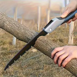 Vaseeka Portable Folding Saw—Quick Cutting. Pruning saw and handheld logging saw, a manual cutting tool featuring a non-slip, durable handle, suitable for gardening, outdoor activities, and home improvement, with a non-slip handle.