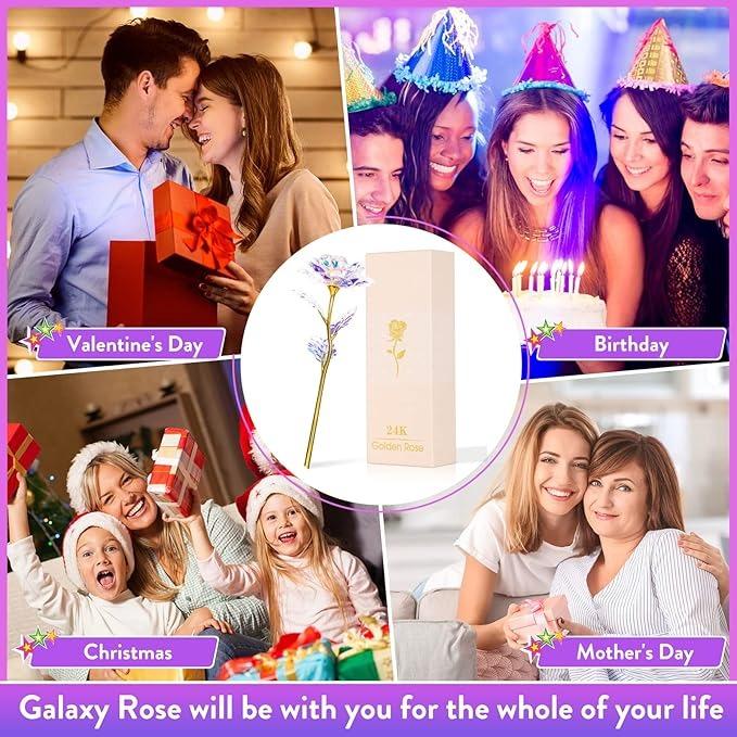 Valentines Day Gifts for Her - Galaxy Rose Preserved Forever Roses with Eternal Quality for Women, Mom, Sister, Friend, and Grandma
