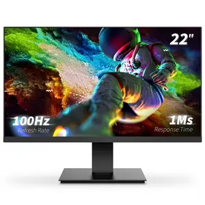 2024 new 22-Inch Full HD Gaming Monitor - 1080P, 100Hz Refresh Rate, VA Panel, Built-in Speakers, Adaptive Sync, HDMI, VGA, VESA Mount Compatible