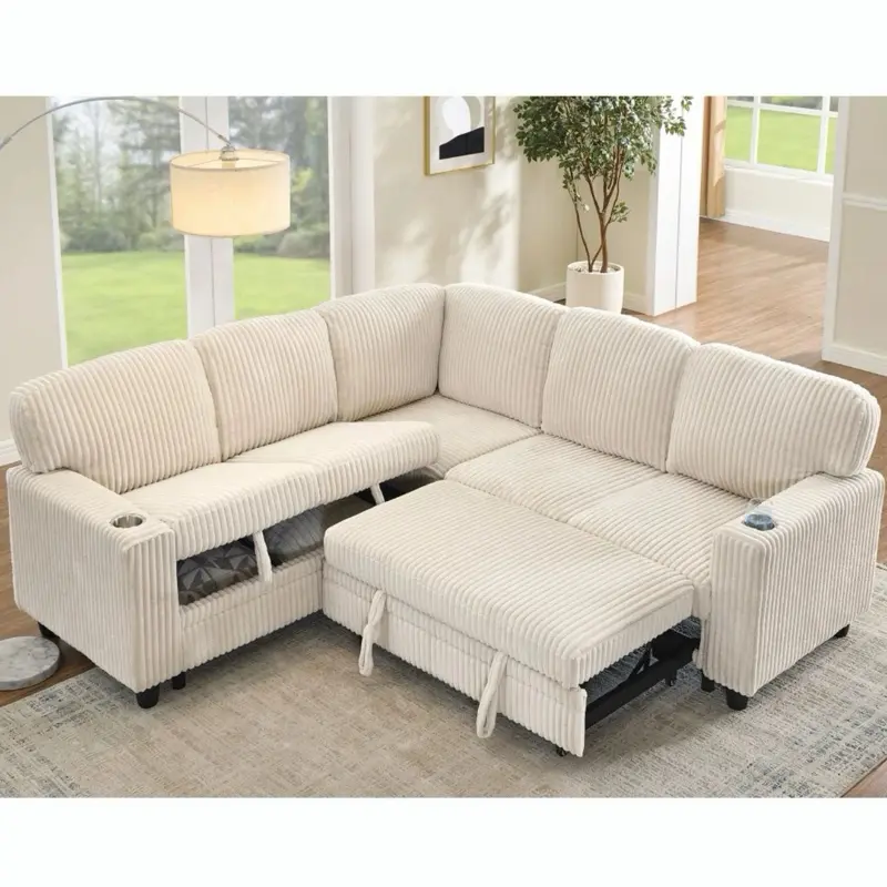 Sectional Couch - Comfortable Indoor Living Room Furniture, Interior Home Seating for Living Room Spaces