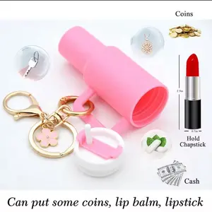 SpringTok Mini Cup Shaped Keychain - Unique Ice Cup Design for Lip Balm & Mini Tumbler - Fashionable Birthday Gift with Charm - Ornaments