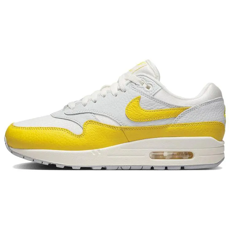 Nike Women's Air Max 1 Retro Casual Trainers - 'Tour Yellow', Runs Small, Leather Textile, Athletic Shoes, Everyday Wear, Retro Look, Multi-Size for Casual/Athletic Activities