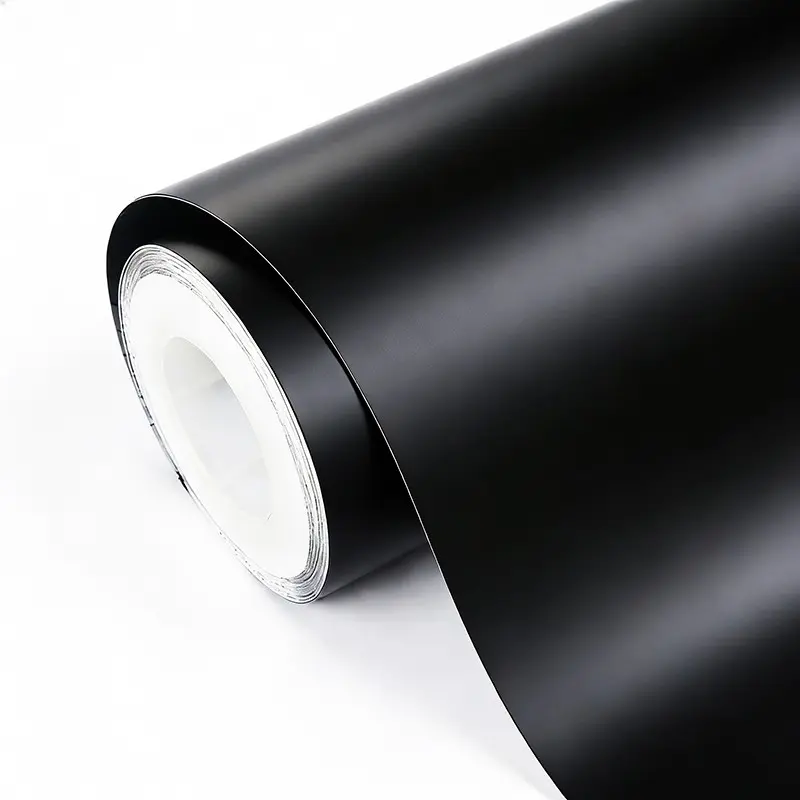 Premium Matte Black Car Vinyl Wrap Film With Air Release Self Adhesive DIY Sticker Decal For Bicycle Console Computer Phone Easy Sticker For Cars Automotive Vinyl Decal Automotive Decals
