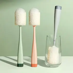 1PC Washing cup brush, kitchen scrubbing cup sponge cleaning small brush, detachable and replaceable long handle scrubbing bottle brush