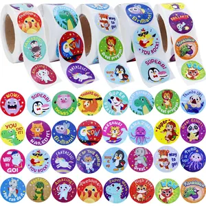 2500Pcs Stickers for Kids Classroom, Animals Themed Design Teacher Students Reward Stickers for School Classroom Supplies