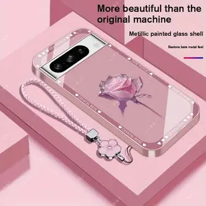 Suitable for [Google Pixel 8 Pro] Brand new premium phone case,  Free four-leaf clover lanyard，drop-proof and fingerprint-resistant，simple and elegant design，multiple colors available YM99