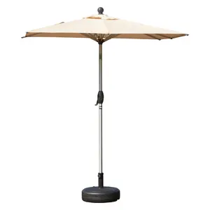 Beige Rectangular Patio Umbrella with Crank Lift, Tilt for Backyard, Pool & Deck (Base not included) - W2369P470770
