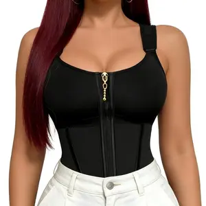 Waist Trainer adjustable Corset for Women Tummy Control Sport Workout Colombian Shaper with Zipper Wireless Bras Push Up FallFreshness FallFreshness Fit Shapewear SpringStatements Lightweight waist trainers  faja con brasier body shape shapewear