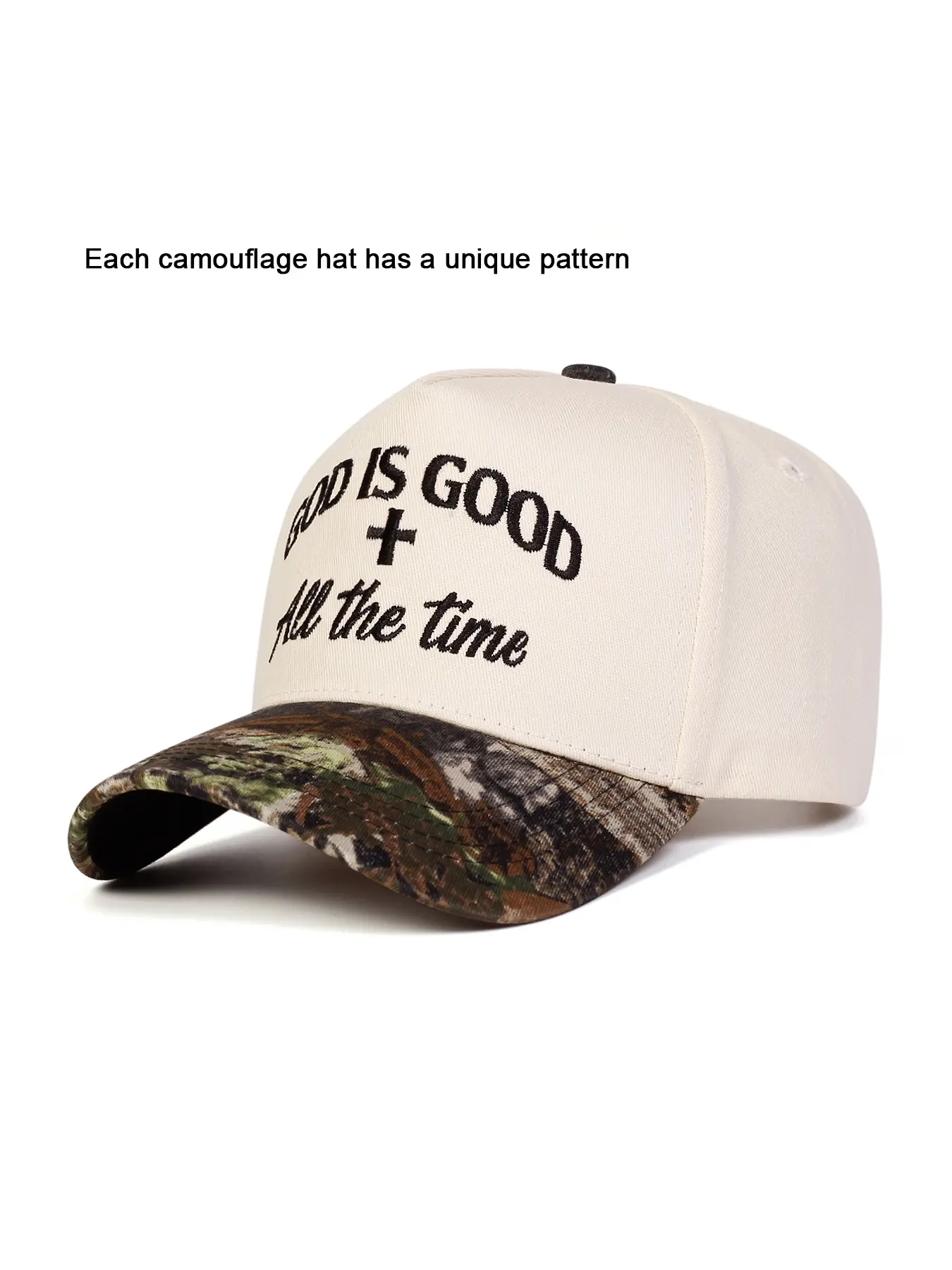 Unisex “God Is Good” 5-Panel Lightweight Baseball Cap, Adjustable Sun Protection Hat for Spring & Fall, Perfect for Outdoor Travel and Beach Vacations