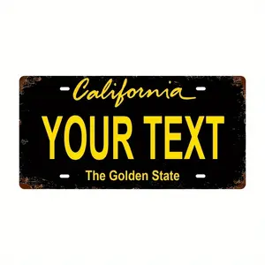 Customize Your License Plates to Add Your Own Images Or Text for Car, Truck, RV, Bike, Home, Cafe And Bar Decor, Custom Front Labels | Glossy Surfaces, Durable And Stylish Decor, Stylish Car Labels, High Quality License Plates | Ideal Holiday Gifts