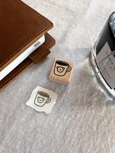 Bear Mug Wooden Stamp