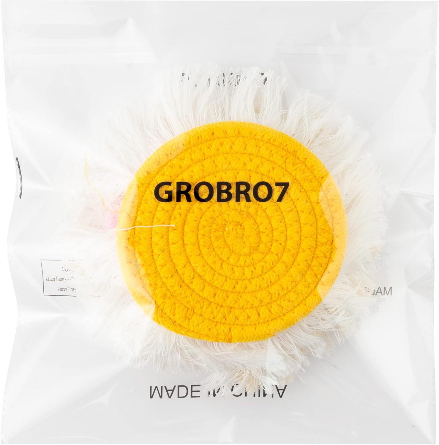 4Pcs Cotton Trivets Pot Holders for Kitchen Heat Resistant Hot Mats with Tassel Hand Woven Potholder Rustic Boho Style Farmhouse Home Decor Washable Hot Pads for Baking and Cooking 7.7"