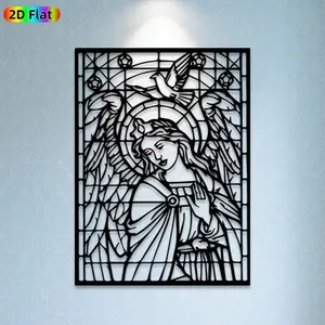 1pc Angel & Dove Metal Wall Art, Graceful Angel & Dove Statue Mural, Ideal Gift for Christmas, Easter, Spiritual Decor Enthusiasts, Rust-Resistant Metal Wall Decor Wall Sculptures, Perfect for Living Room Wall & Garden Fence Angel Art Enthusiasts