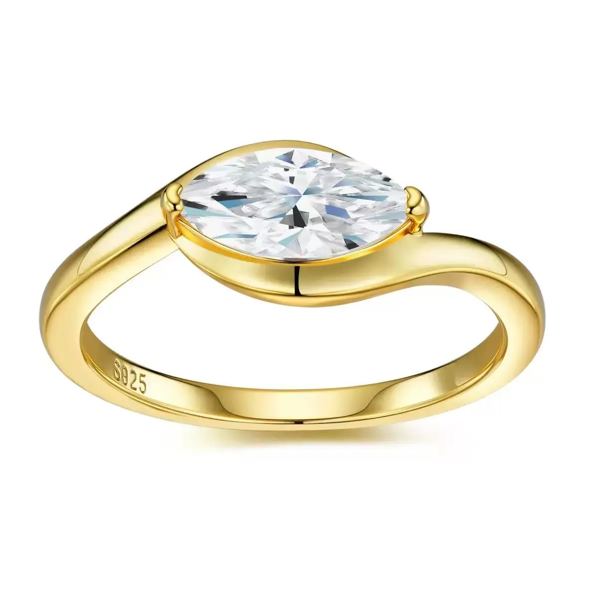 [EVA Jewelry] Marquise 1CT 925 Sterling Silver Synethic Moissanite Ring
