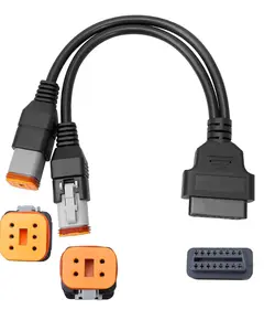 Motorcycle Obd Scanner Diagnostic Adapter Cable pin + pin  in  Fit for Harley Davidson to OBD pin Work with OBD Scanner Diagnostic Tool J etc.