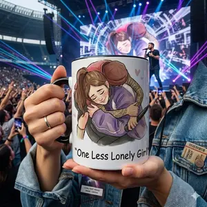 One Less Lonely Girl Bieberchella JB Custom Mug , Perfect for Fans, Gifts, Collectibles, Kitchen Decor , Music Lovers, Gift Merch