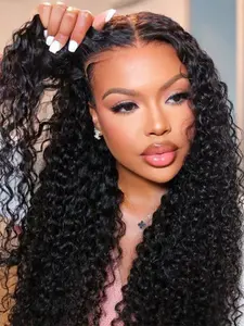 Deep Wave 13x6 Lace Front Wigs Human Hair Wigs Brazilian Transparent Deep Curly 7x5 Glueless Wigs Human Hair Lace Front Wigs Pre Plucked 250% Density Natural Color