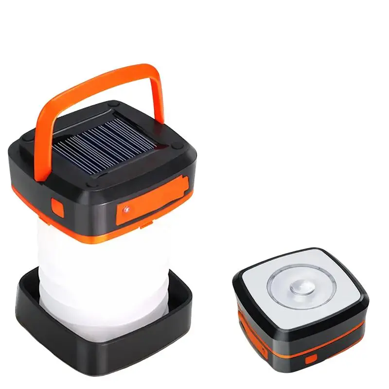 Foldable Solar & USB Charging Camping Lantern, Portable Christmas Mini Collapsible Waterproof Hanging Light, Power Bank for Indoor Outdoor Camping Use