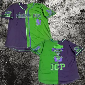 Split Colors Riddle Box Baseball Jersey ICP Juggalo Jersey