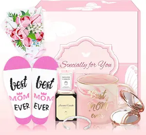 Mom Birthday Gifts Mother’s Day Gifts for Mom Get Well Soon Gift Basket Self-Care Gift for Wife Grandma Daughter Friends Happy Birthday Gift for Women with 12 Oz Ceramic Mug & Bracelet Easter & Happy Birthday Gifts