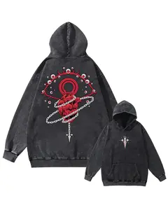 Chain Jail Kurapika Hunter X Hunter Vintage Tee Double Printed Unisex Anime Manga T Shirt Heavyweight Cotton Retro Japanese Streetwear Wash Shirt For Man And Woman