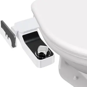 Bidet Attachment for Toilet - Dual Nozzle (Frontal & Rear Wash) with Adjustable Cold Water Pressure and Stainless Steel Inlet - Hygienic Solution for Fresh Cleanliness