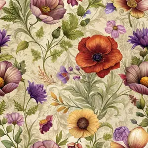 Assorted Vintage Florals Pattern 6 Quilting Cotton Fabric